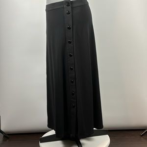 CHRISTOPHER & BANKS™️ Women's Size PL Black A-Line Midi Skirt With Side Buttons